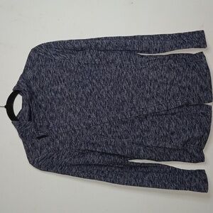 G.H. Bass Womens Sweater Shirt Size M Knit Zip-Up Jacket Navy Blue Long Sleeve